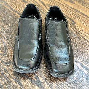Black dress shoes.  Boys 13 M.  Slip on memory foam.  Sonoma.